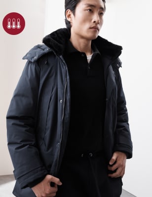 

Mens Autograph Feather and Down Parka with Stormwear™ - Dark Teal, Dark Teal