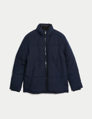 

Mens M&S Collection Double Collar Puffer Jacket with Thermowarmth™ - Navy, Navy