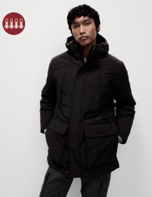 

Mens M&S Collection Padded Parka Jacket with Stormwear™ - Black, Black