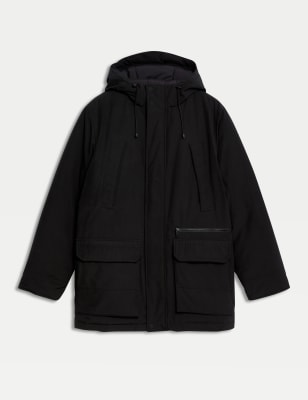 

Mens M&S Collection Padded Parka Jacket with Stormwear™ - Black, Black