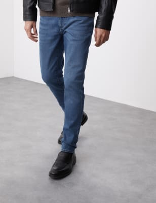 

Mens Autograph Slim Fit Soft Touch 5 Pocket Jeans - Indigo, Indigo