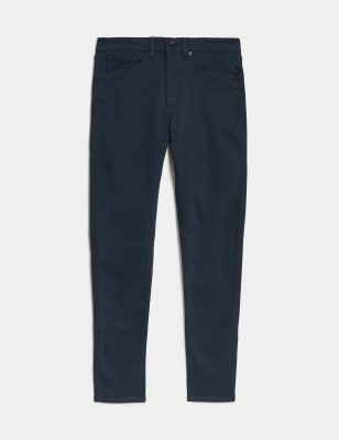 

Mens M&S Collection Skinny Fit 360 Flex Jeans - Blue/Black, Blue/Black