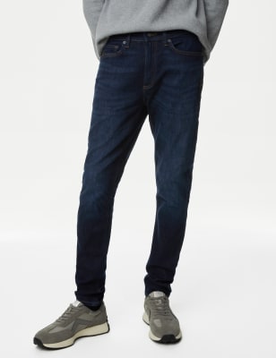 

Mens M&S Collection Skinny Fit 360 Flex Jeans - Indigo, Indigo