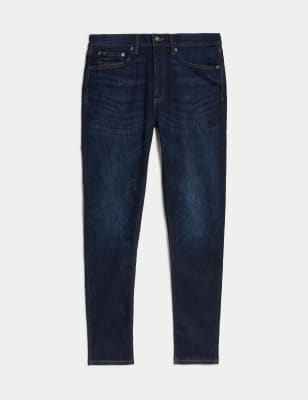 

Mens M&S Collection Skinny Fit 360 Flex Jeans - Indigo, Indigo