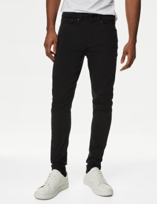 

Mens M&S Collection Skinny Fit 360 Flex Jeans - Black, Black