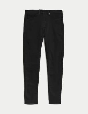 

Mens M&S Collection Skinny Fit 360 Flex Jeans - Black, Black