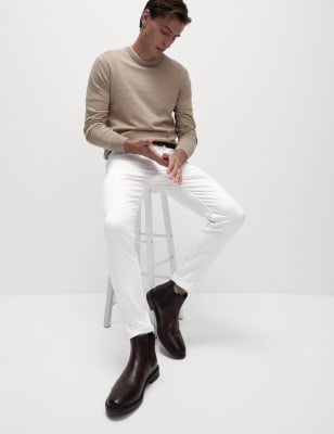 

Mens M&S Collection Skinny-Jeans mit Rundum-Stretch - White, White