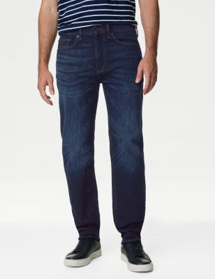 

Mens M&S Collection Straight Fit 360 Flex™ Jeans - Indigo, Indigo