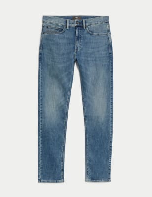 

Mens M&S Collection Slim Fit 360 Flex Jeans - Blue Tint, Blue Tint