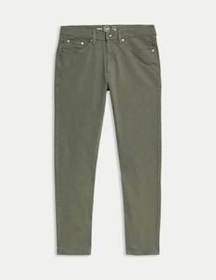 

Mens M&S Collection Slim Fit 360 Flex Stretch Jeans, Khaki