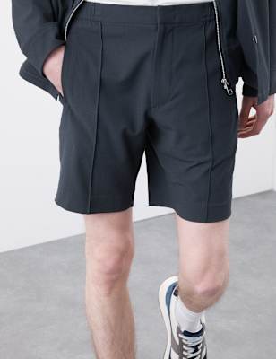 

Mens Autograph Seersucker Chino Shorts, Navy