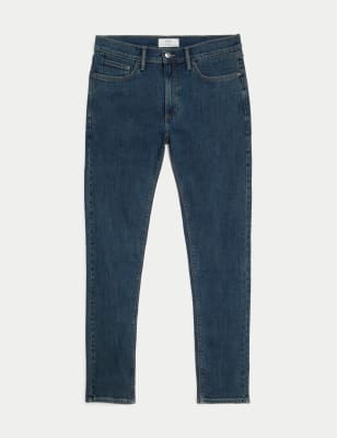 

Mens M&S Collection Slim Fit Stretch Jeans - Dark Blue, Dark Blue