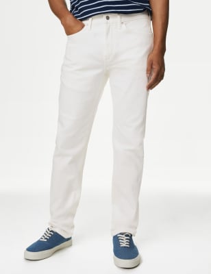 

M&S Collection Jeans slim fit elásticosMens - Ivory, Ivory