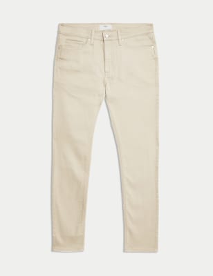 

Mens M&S Collection Slim Fit Stretch Jeans - Ecru, Ecru