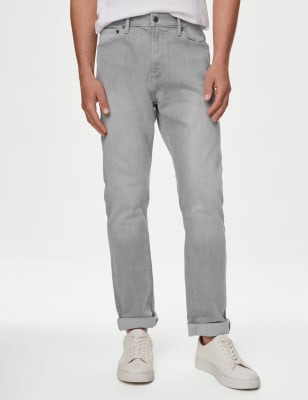 

Mens M&S Collection Slim Fit Stretch Jeans - Light Grey, Light Grey