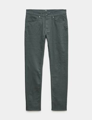Mens M&S Slim Fit Stretch Jeans, Cedar