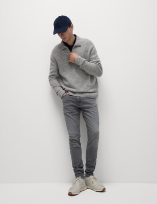 

Mens M&S Collection Skinny Fit Stretch Jeans - Mid Grey, Mid Grey