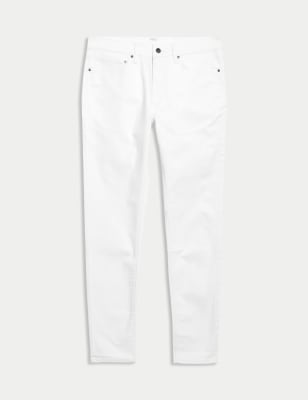 

Mens M&S Collection Skinny Fit Stretch Jeans - White, White