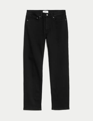 

Mens M&S Collection Straight Fit Stretch Jeans - Black, Black