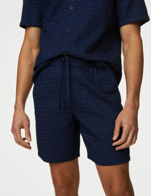 

Mens M&S Collection Pure Cotton Elasticated Waist Shorts - Indigo, Indigo