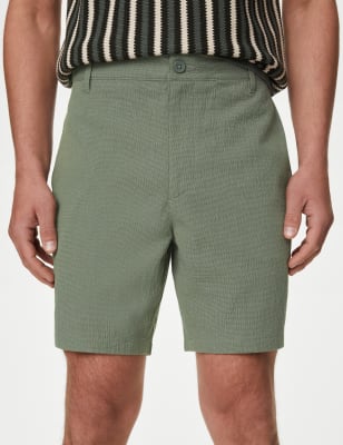 

Mens M&S Collection Half Elasticated Waist Seersucker Shorts - Khaki Mix, Khaki Mix