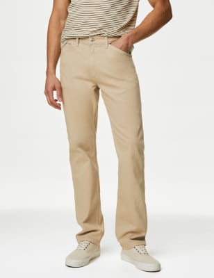 

Mens M&S Collection Gerade geschnittene Jeans mit Teefärbung und Stretchanteil - Natural, Natural