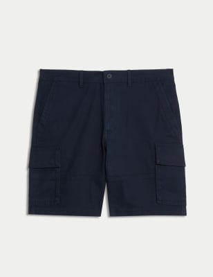 

Mens M&S Collection Straight Fit Stretch Cargo Short - Dark Navy, Dark Navy