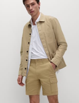 

Mens M&S Collection Gerade geschnittene Cargoshorts mit Stretchanteil - Toffee, Toffee
