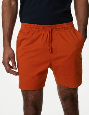 

Mens M&S Collection Elasticated Waist Shorter Length Stretch Shorts' - Copper, Copper