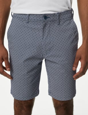 

Mens M&S Collection Gemusterte Chino-Shorts mit Stretchanteil - Rich Blue, Rich Blue