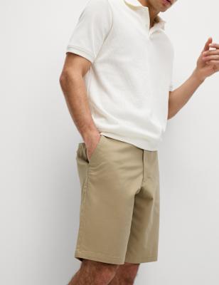 

Mens M&S Collection Loose Fit Stretch Chino Shorts - Neutral Brown, Neutral Brown