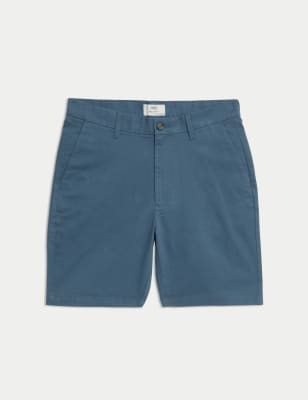 

Mens M&S Collection Regular Fit Stretch Chino Shorts - Air Force Blue, Air Force Blue