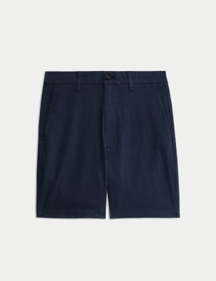 

Mens M&S Collection Normal geschnittene Chino-Shorts mit Stretch - Dark Navy, Dark Navy