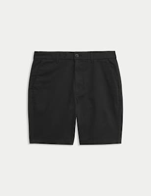 

Mens M&S Collection Slim Fit Stretch Chino Shorts - Black, Black