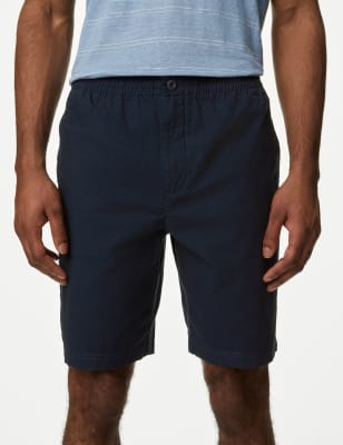 

Mens M&S Collection Ripstop-Shorts mit elastischem Bund und Strukturmuster - Navy, Navy