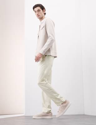 

Mens Autograph Regular Fit Super Lightweight Chinos - Pale Opaline, Pale Opaline