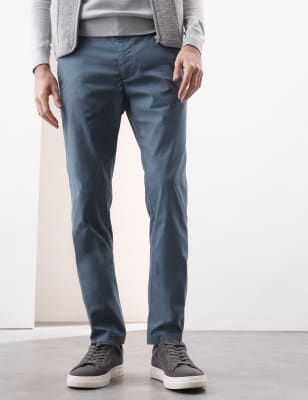 

Mens Autograph Slim Fit Super Lightweight Chinos, Air Force Blue