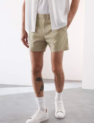 

Mens Autograph Regular Fit Lightweight Chino Shorts - Sand, Sand