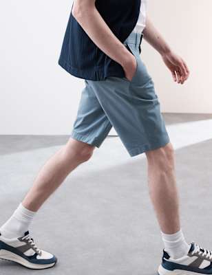 

Mens Autograph Slim Fit Super Lightweight Chino Shorts, Air Force Blue
