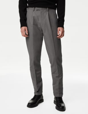

M&S Collection Chinos tapered de vestir elásticosMens - Grey, Grey