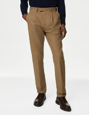 

Mens M&S Collection Tapered Fit Smart Stretch Chinos - Caramel, Caramel