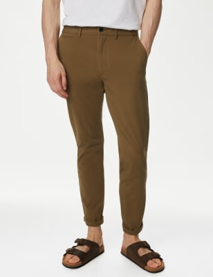 

Mens M&S Collection Slim Fit Ultimate Chinos - Dark Bronze, Dark Bronze