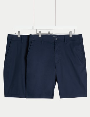 

Mens Autograph 2pk Lightweight Chino Shorts - Navy, Navy