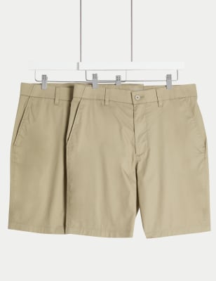 Autograph Men's 2 Pack Lightweight Chino Shorts - 36MID - Navy, Navy