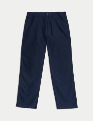 

Mens M&S Collection Lose geschnittene Hose im Utility-Stil - Dark Navy, Dark Navy