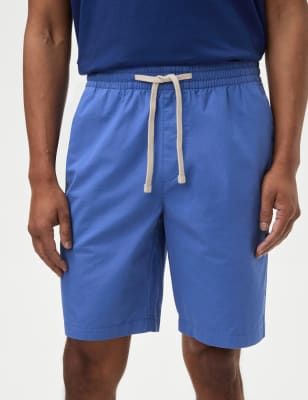 

Mens M&S Collection Pure Cotton Elasticated Waist Shorts - Medium Blue, Medium Blue