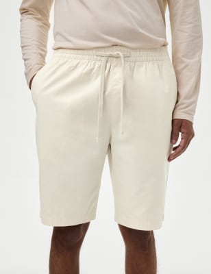 

Mens M&S Collection Pure Cotton Elasticated Waist Shorts - Natural, Natural