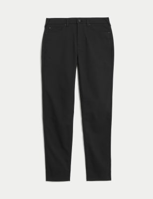 

Mens Autograph Performance Slim Fit Cotton Rich 5 Pocket Trousers - Black, Black