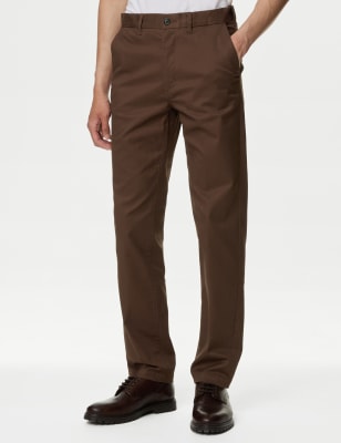 

Mens M&S Collection Regular Fit Heritage Twill Chinos - Earth, Earth