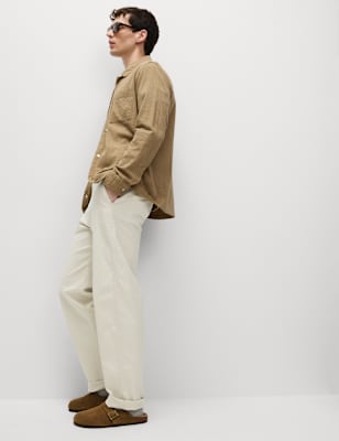 Straight Fit Side Tab Trousers